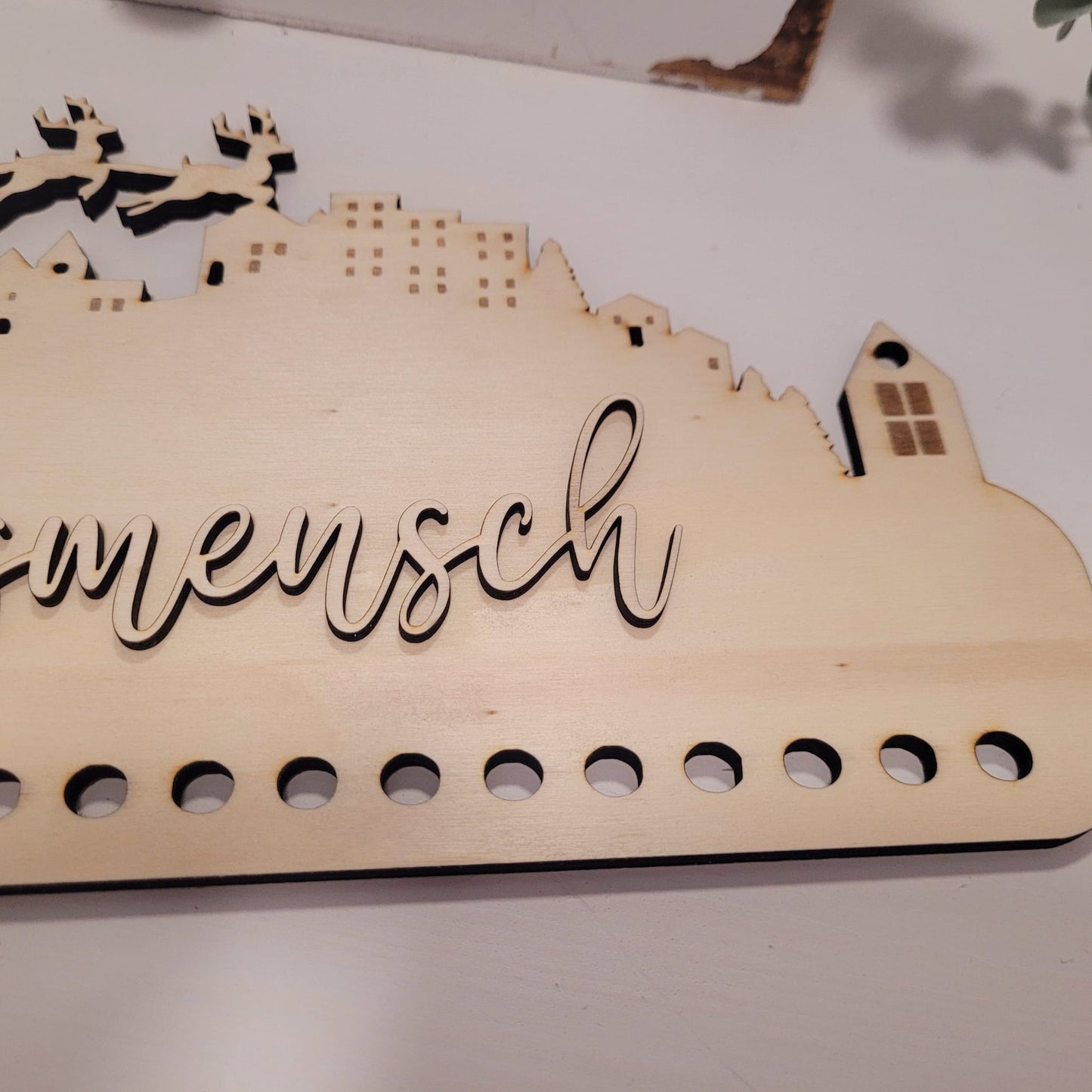 Adventskalender mit Schlitten personailsiert mit Namen