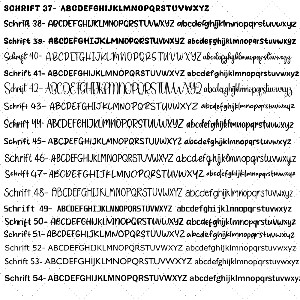 Schriftzüge zum selber Aufkleben