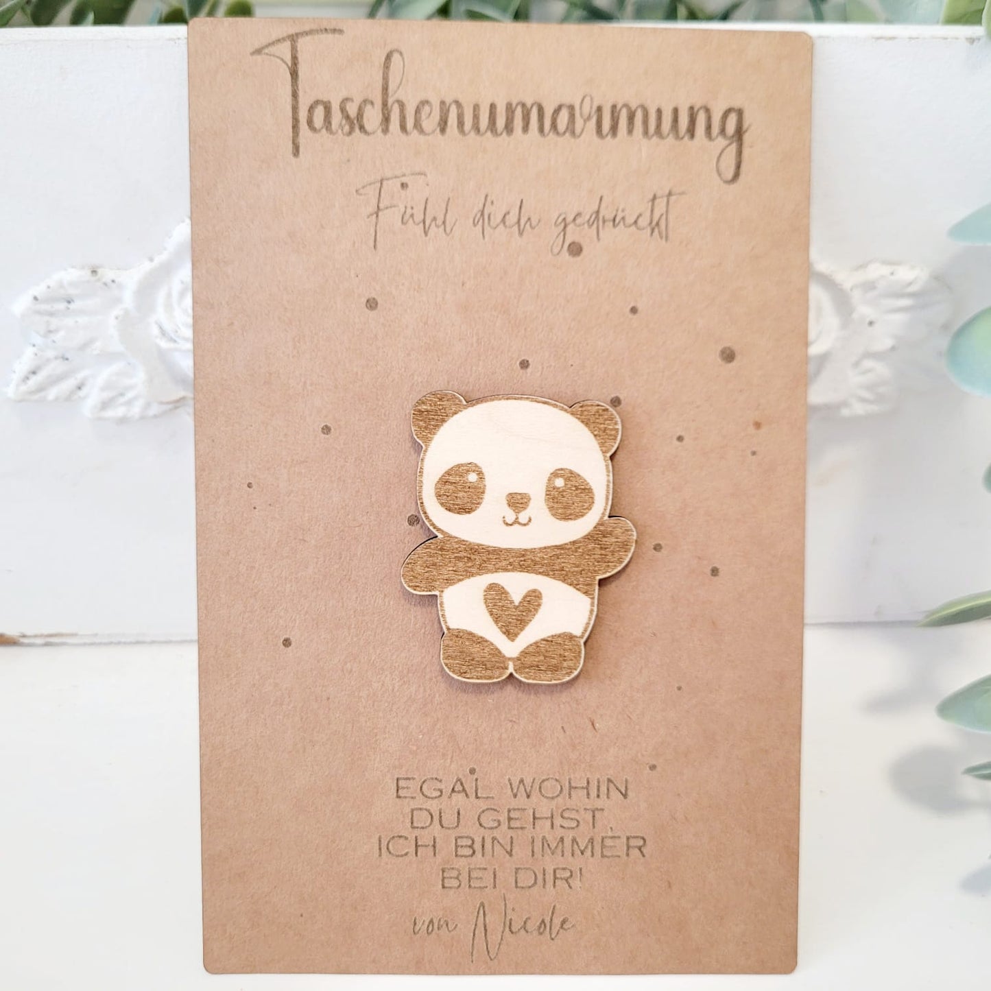 Taschenumarmung mit Karte, personalsiert