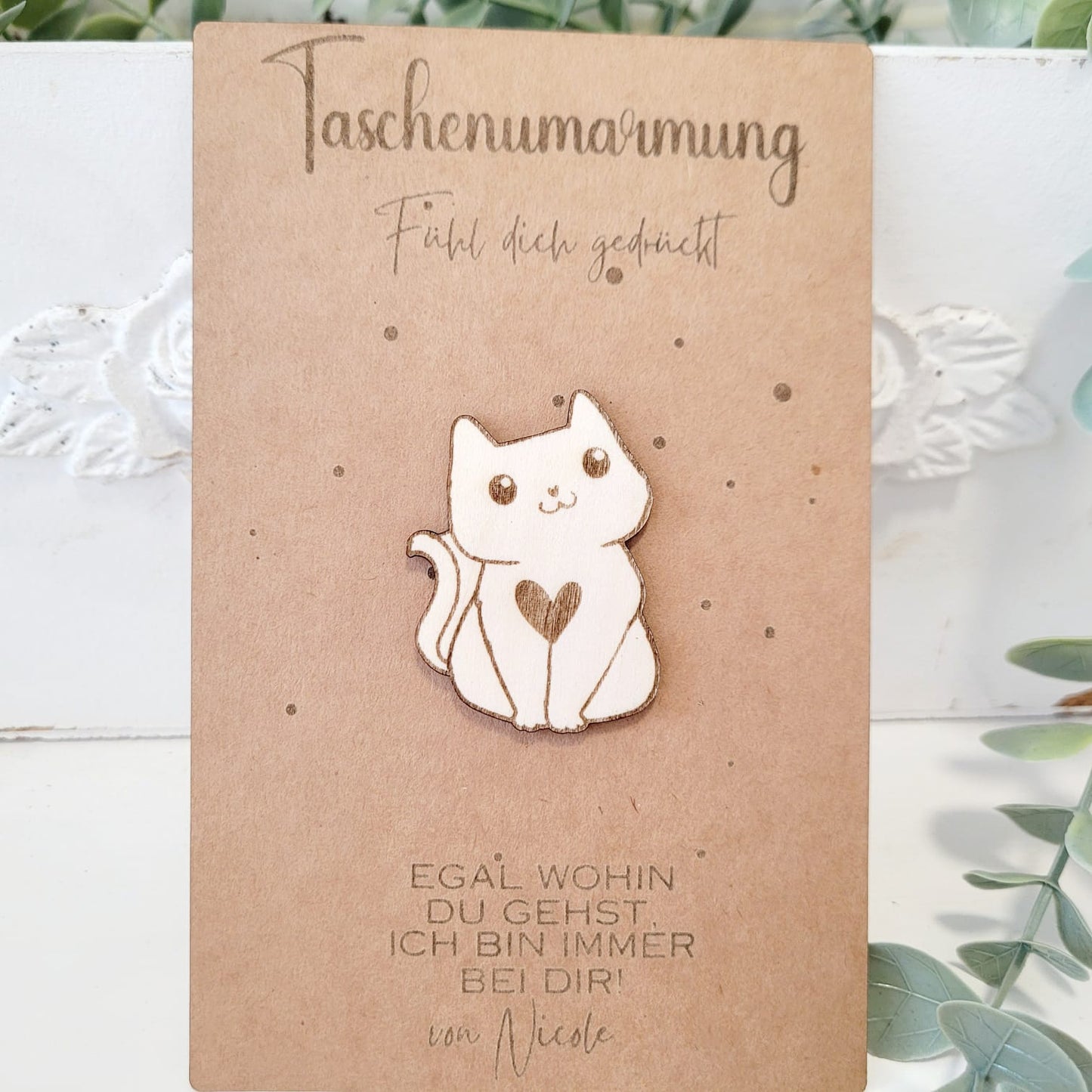 Taschenumarmung mit Karte, personalsiert