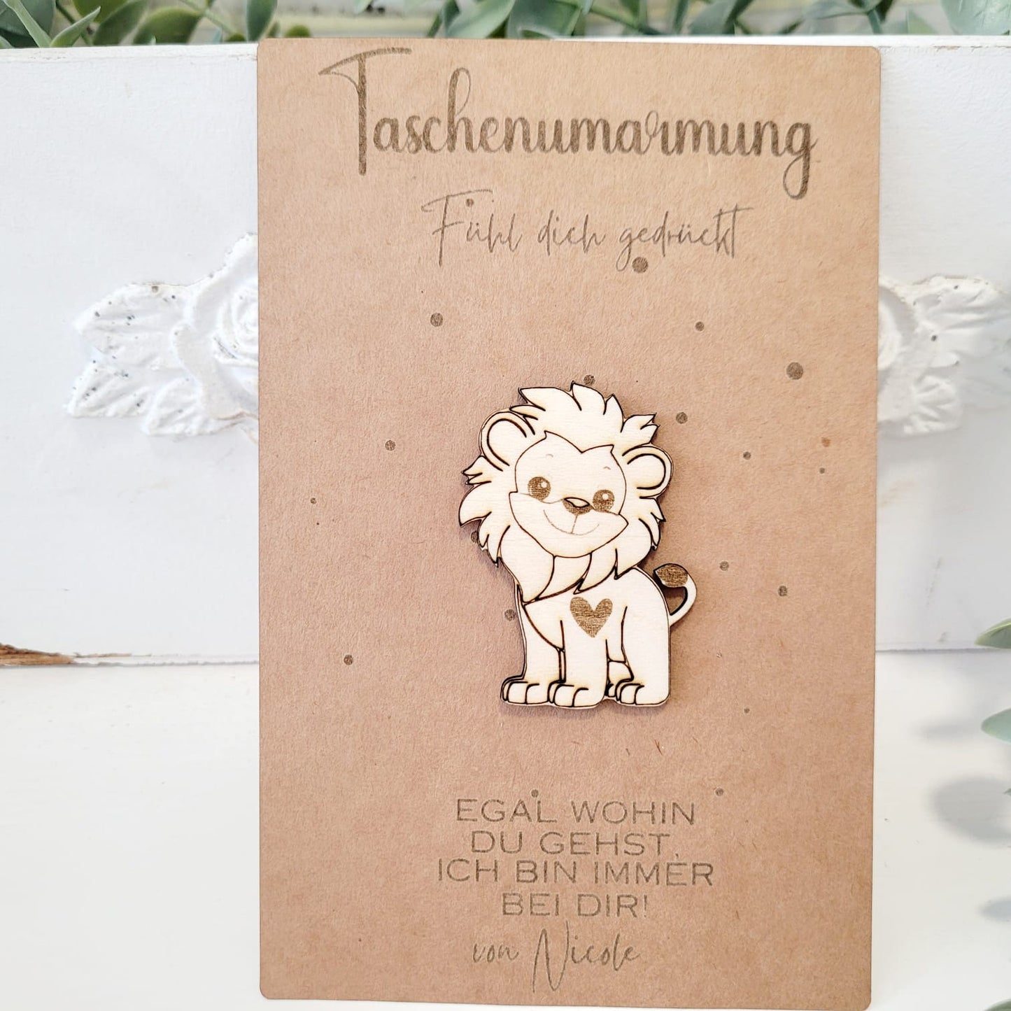 Taschenumarmung mit Karte, personalsiert