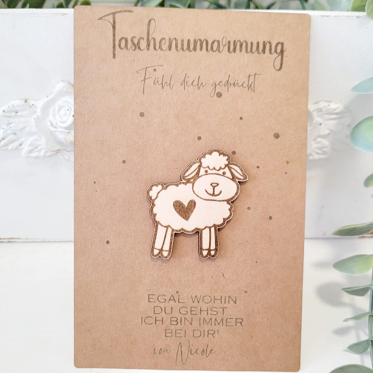 Taschenumarmung mit Karte, personalsiert