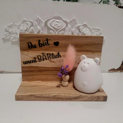 Kleiner Bär mit Aufsteller "Du bist unentBÄRlich" 🐻