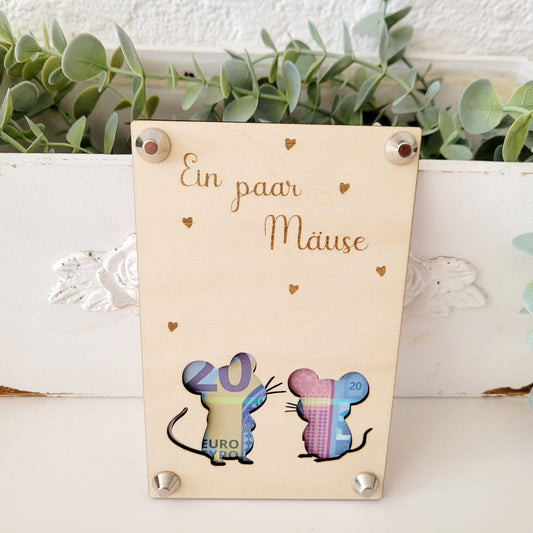 Holzkarte Ein paar Mäuse 🐭🐭