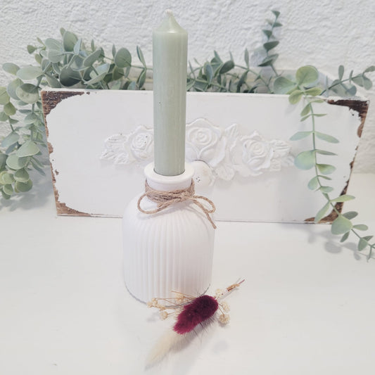 Kleine Vase für Stabkerzen oder Trockenblumen