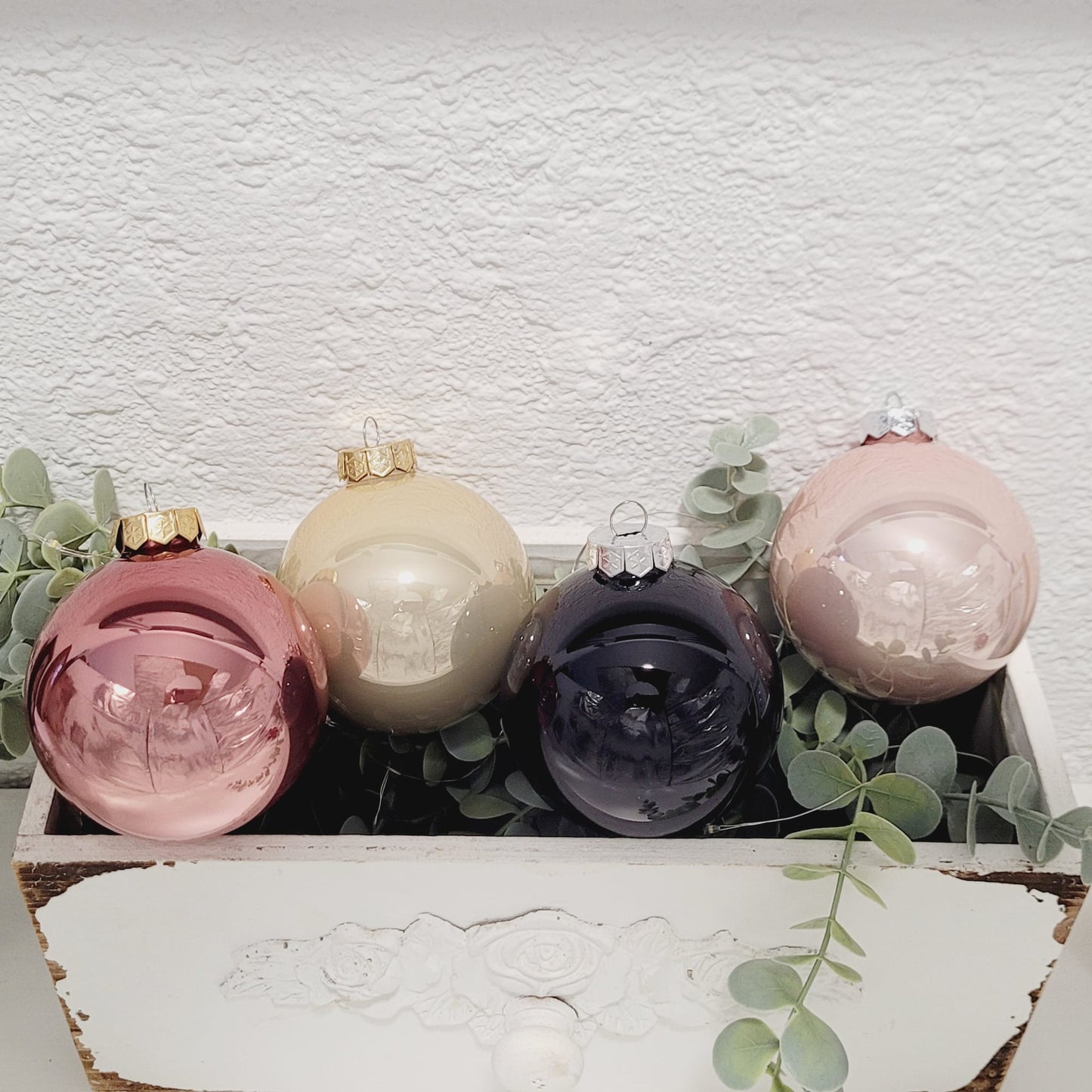 Weihnachtskugel 🌲 ∅ 8 cm  aus Glas mit Namen personalisiert