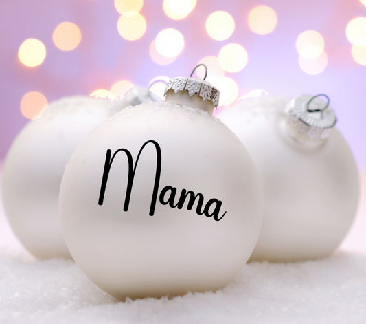 Weihnachtskugel 🌲 ∅ 6 cm  aus Glas mit Namen personalisiert